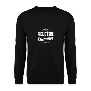 fier d'être cheminot - Sweat-shirt Unisexe - noir - Devant - Alina (178cm) & Michal (187cm)