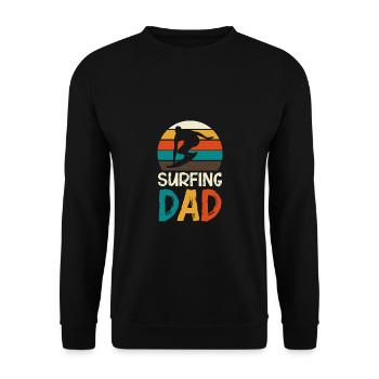 Surf Plage Surf Surf Été Océan Vagues Amour - Sweat-shirt Unisexe - noir - Devant - Alina (178cm) & Michal (187cm)