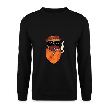 Nicht mehr reden, sondern kreuzen: Billard-Liebhab - Unisex Pullover - Schwarz - Vorne - Alina (178cm) & Michal (187cm)