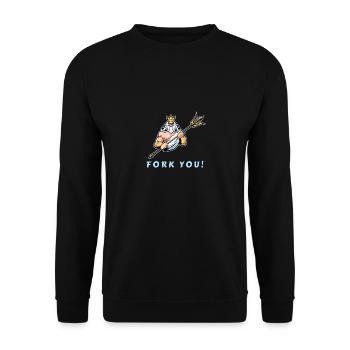 Fork You / Fuck You - Sweat-shirt Unisexe - noir - Devant - Alina (178cm) & Michal (187cm)