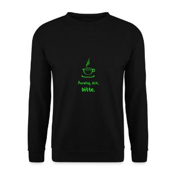 Coffee Lover Coffee Addicted - Unisex Sweatshirt - black - Front - Alina (178cm) & Michal (187cm)