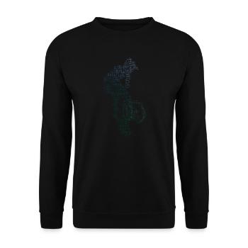 Radfahren Damen bmx fahrrad bmx jungen Herren - Unisex Pullover - Schwarz - Vorne - Alina (178cm) & Michal (187cm)
