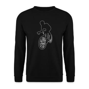 Men's Road Bike Women's Road Bike Road Bike - Unisex Sweatshirt - black - Front - Alina (178cm) & Michal (187cm)