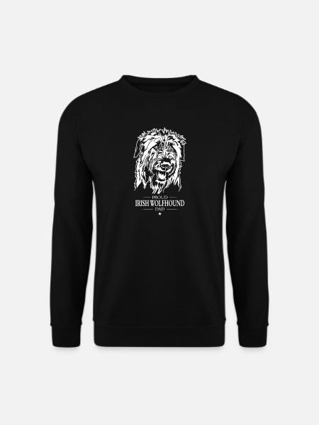 Irish Wolfhound Dad Hunde Hund Wilsigns - Unisex Pullover - Schwarz