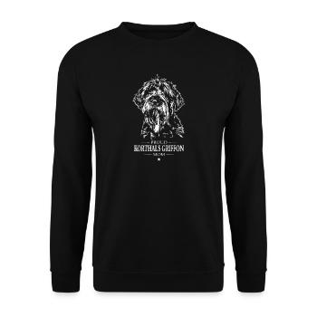 Korthals Griffon Maman Chien Chien Wilsigns - Sweat-shirt Unisexe - noir - Devant - Alina (178cm) & Michal (187cm)