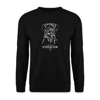 Schnauzer Dad Dogs Dog Wilsigns - Unisex Sweatshirt - black - Front - Alina (178cm) & Michal (187cm)