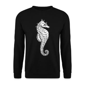 Seahorse marin seahorse mer cadeau - Sweat-shirt Unisexe - noir - Devant - Alina (178cm) & Michal (187cm)