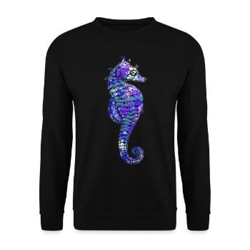 Seahorse marin seahorse mer cadeau - Sweat-shirt Unisexe - noir - Devant - Alina (178cm) & Michal (187cm)