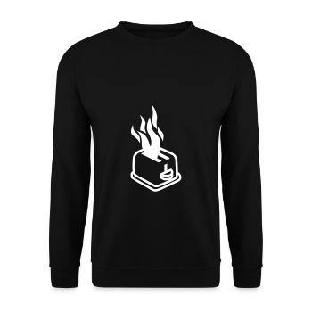 Burning toaster - Unisex Sweatshirt - black - Front - Alina (178cm) & Michal (187cm)
