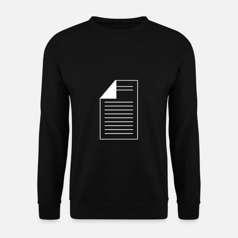 Document Documentation Icon - Sweat-shirt Unisexe - noir