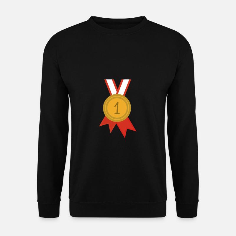 Medaille Erster Platz Sport - Unisex Pullover - Schwarz