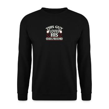 partner shirt - Unisex Sweatshirt - black - Front - Alina (178cm) & Michal (187cm)