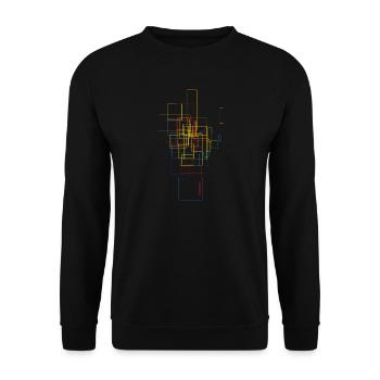 Sci-Fi pattern / abstract - Unisex Sweatshirt - black - Front - Alina (178cm) & Michal (187cm)