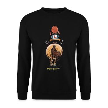 Thelwell Équitation Apprenti Cavalier - Sweat-shirt Unisexe - noir - Devant - Alina (178cm) & Michal (187cm)