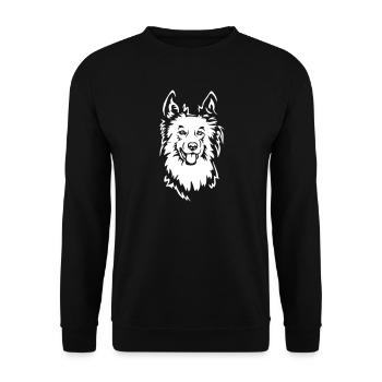 Harzer Fuchs Head "Black Edition" - Unisex Sweatshirt - black - Front - Alina (178cm) & Michal (187cm)