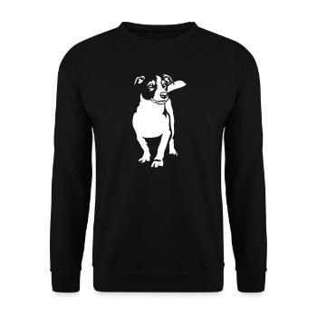 Jack Russell Terrier "Black Edition" - Unisex Sweatshirt - black - Front - Alina (178cm) & Michal (187cm)