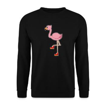 Flamingo Stöckelschuhe - Unisex Pullover - Schwarz - Vorne - Alina (178cm) & Michal (187cm)