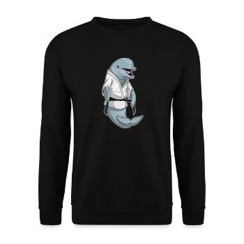 Arts martiaux de Karate Dauphin - Sweat-shirt Unisexe - noir - Devant - Alina (178cm) & Michal (187cm)