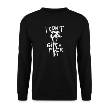 ich gebe keinen F***, Humorgeschenk - Unisex Pullover - Schwarz - Vorne - Alina (178cm) & Michal (187cm)