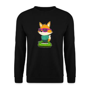 Fuchs Sonnenbrille - Unisex Pullover - Schwarz - Vorne - Alina (178cm) & Michal (187cm)