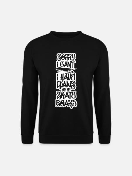 J’ai des projets avec mon skateboard - Sweat-shirt Unisexe - noir
