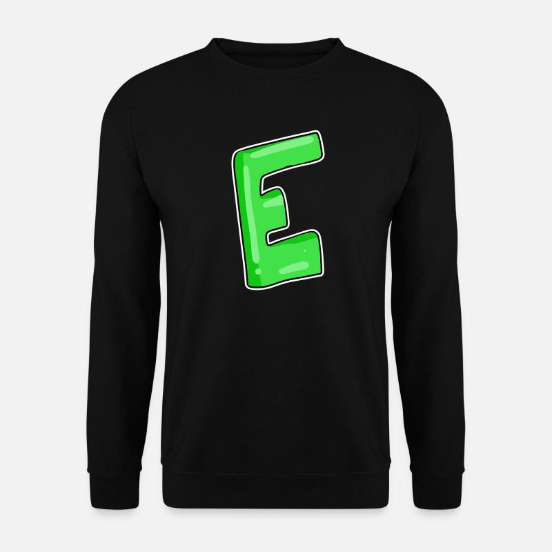 Letter E Initial point - Unisex Sweatshirt - black