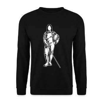 Women's Fencing Graphic - Unisex Sweatshirt - black - Front - Alina (178cm) & Michal (187cm)