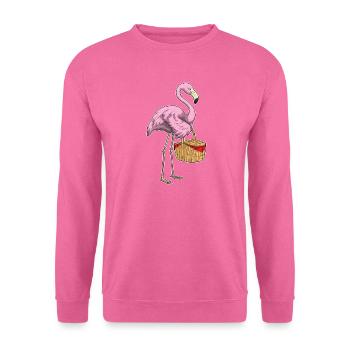 Flamingo Picknick Korb - Unisex Pullover - Pink - Vorne