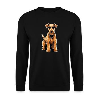 Irish Terrier Gangsta Gangster chien cadeau - Sweat-shirt Unisexe - noir - Devant - Alina (178cm) & Michal (187cm)
