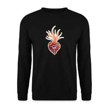 Sacré-cœur - Sweat-shirt Unisexe - noir - Devant - Alina (178cm) & Michal (187cm)