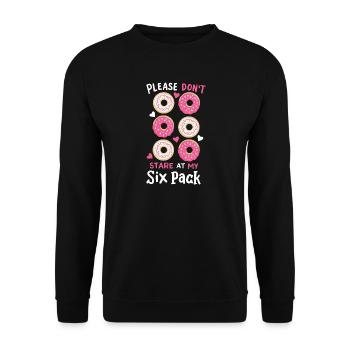 Donut Sixpack Fitness - Unisex Pullover - Schwarz - Vorne - Alina (178cm) & Michal (187cm)