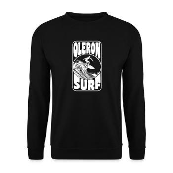 OLERON - Sweat-shirt Unisexe - noir - Devant - Alina (178cm) & Michal (187cm)