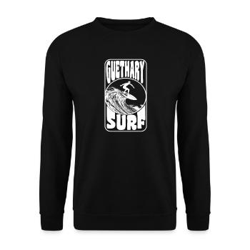 GUETARY - Sweat-shirt Unisexe - noir - Devant - Alina (178cm) & Michal (187cm)
