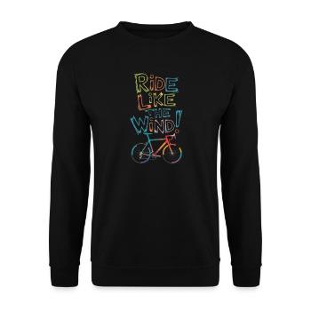 Roulez comme le vent Conception du vélo - Sweat-shirt Unisexe - noir - Devant - Alina (178cm) & Michal (187cm)