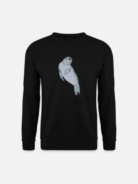 Robbe Seehund - Unisex Pullover - Schwarz