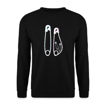 Announcement baby bump pregnancy twins - Unisex Sweatshirt - black - Front - Alina (178cm) & Michal (187cm)