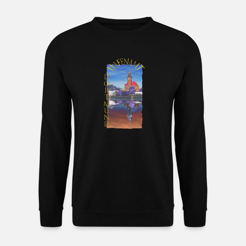 Historisches Dortmunder Hafenamt - Unisex Pullover - Schwarz