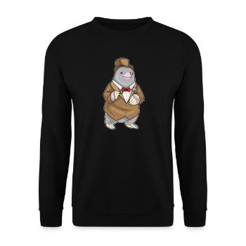 Mole Groom Wedding Ring Wedding - Unisex Sweatshirt - black - Front - Alina (178cm) & Michal (187cm)