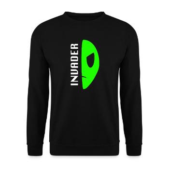Alien Invader - Unisex Sweatshirt - black - Front - Alina (178cm) & Michal (187cm)