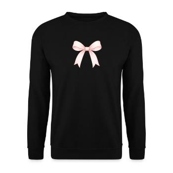süße Schleife - Unisex Pullover - Schwarz - Vorne - Alina (178cm) & Michal (187cm)