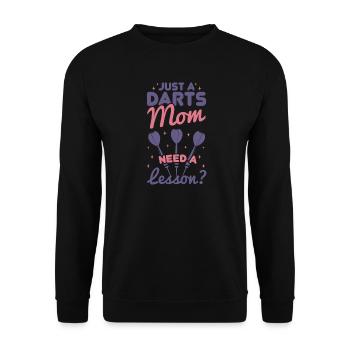 Darts player mother - Unisex Sweatshirt - black - Front - Alina (178cm) & Michal (187cm)