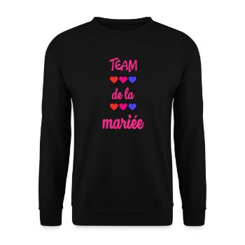 EVJF. MARIEE. TEAM. TEAM MARIEE. FUTURE MARIEE - Sweat-shirt Unisexe - noir - Devant - Alina (178cm) & Michal (187cm)