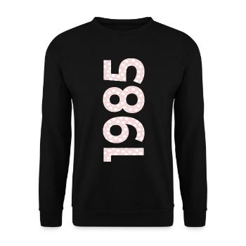 41. GEBURTSTAG 1985 PUNKTE - Unisex Pullover - Schwarz - Vorne - Alina (178cm) & Michal (187cm)