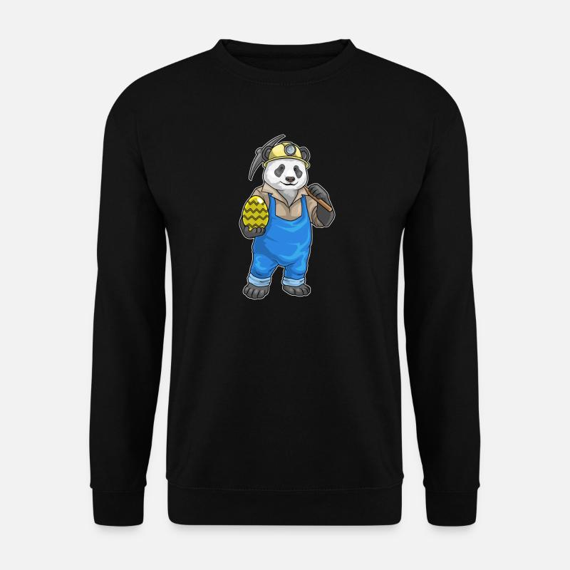 Panda Easter Mining - Unisex Sweatshirt - black