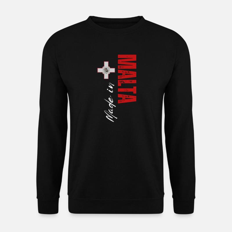 Fabriqué à Malte, conception verticale - Sweat-shirt Unisexe - noir