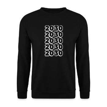 Future years 2030 Design - Unisex Sweatshirt - black - Front - Alina (178cm) & Michal (187cm)