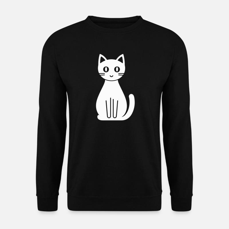 Katze Comic - Unisex Pullover - Schwarz