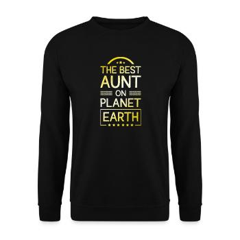 Dicton de la meilleure tante - Sweat-shirt Unisexe - noir - Devant - Alina (178cm) & Michal (187cm)