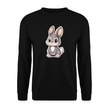 Hare - Unisex Sweatshirt - black - Front - Alina (178cm) & Michal (187cm)