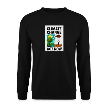 Climate change now - Unisex Sweatshirt - black - Front - Alina (178cm) & Michal (187cm)